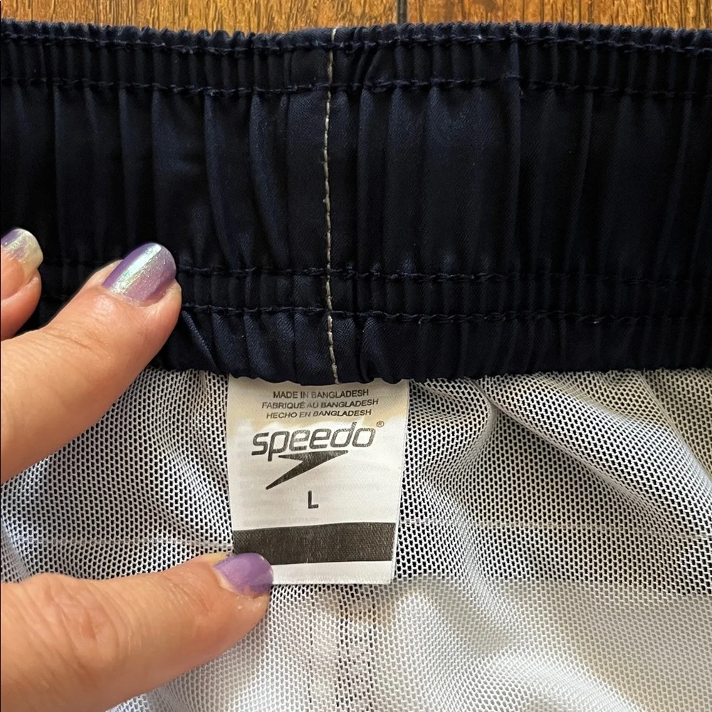 Speedo Two-Tone Swim Shorts in Gray and Black